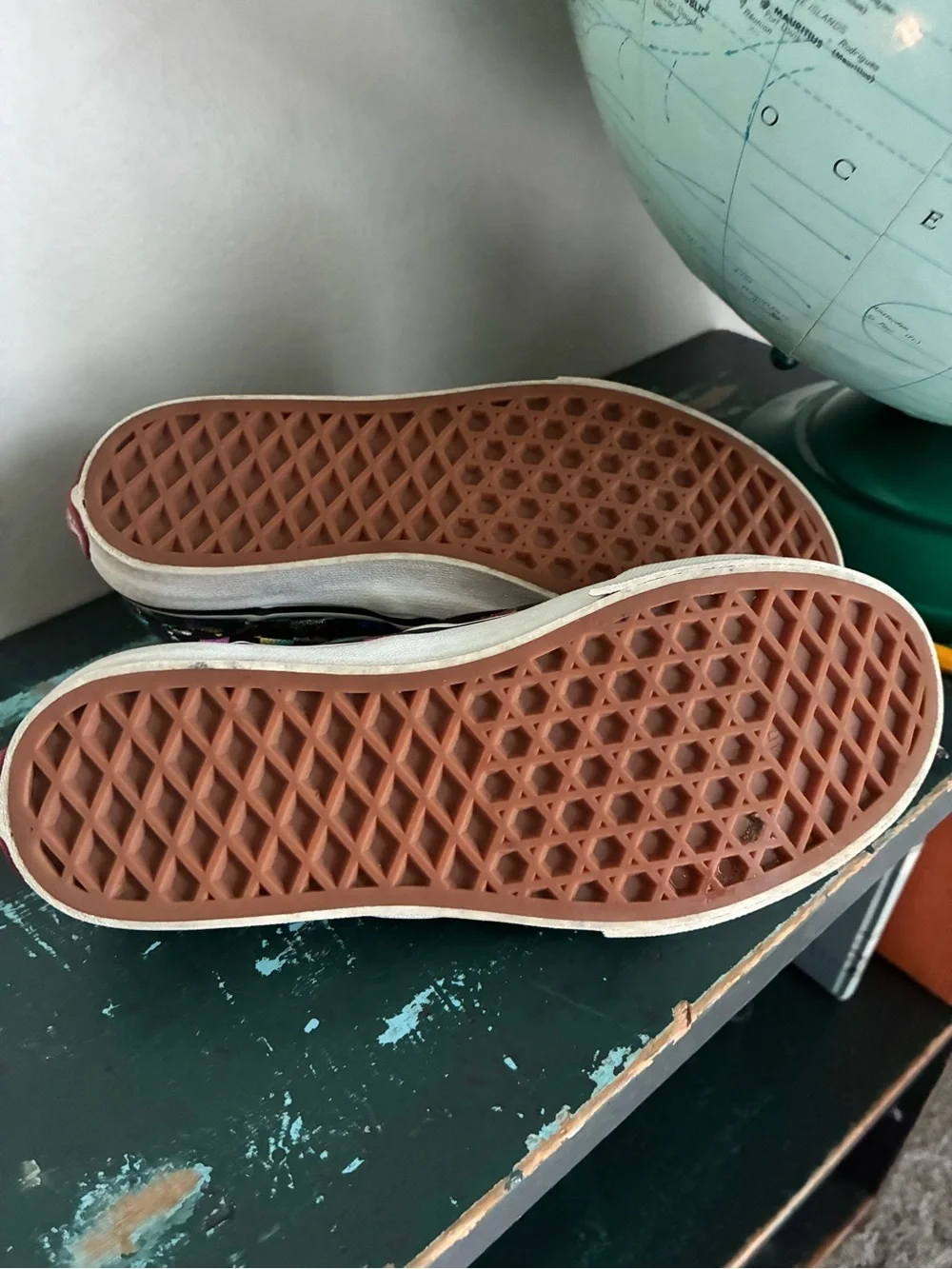 Vans Iridescent Rainbow Checkered Slip On Tennis Shoes Kids Size 2